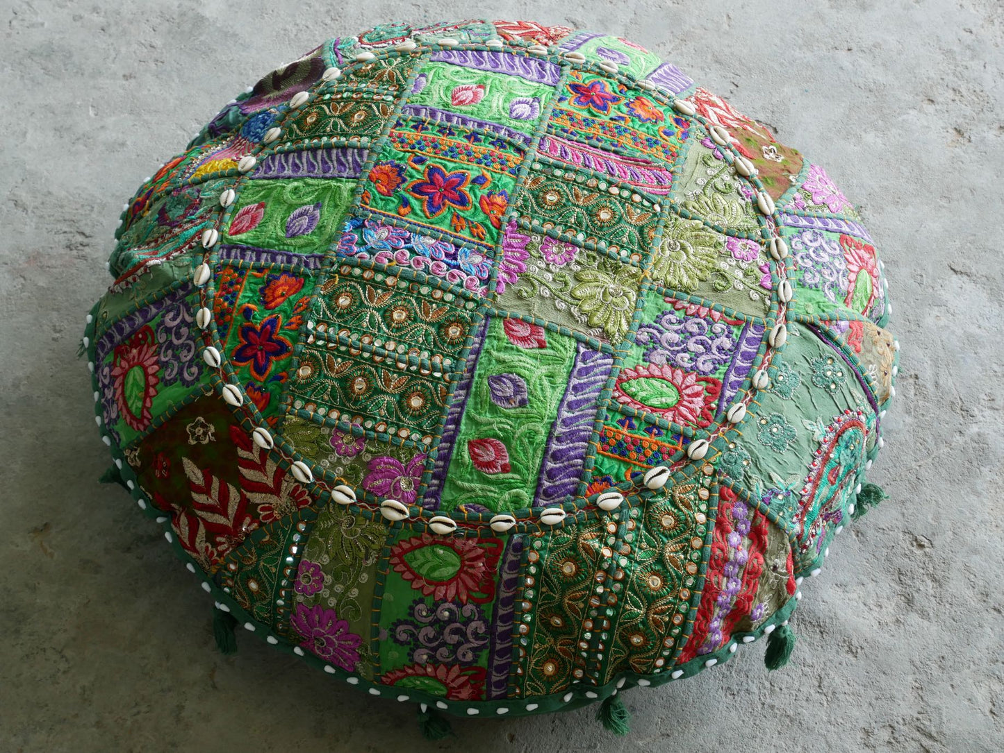 Floor pillow "Boho Jungle" large floor cushion cover or meditation cushion (cover only)
