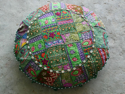 Floor pillow "Boho Jungle" large floor cushion cover or meditation cushion (cover only)