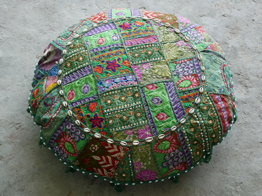 Floor pillow "Boho Jungle" large floor cushion cover or meditation cushion (cover only)