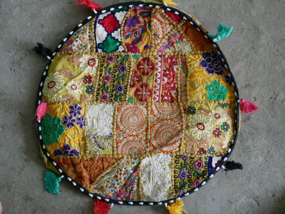 Floor pouf - Indian floor seating | Hippie style floor seating pillow - bean bag