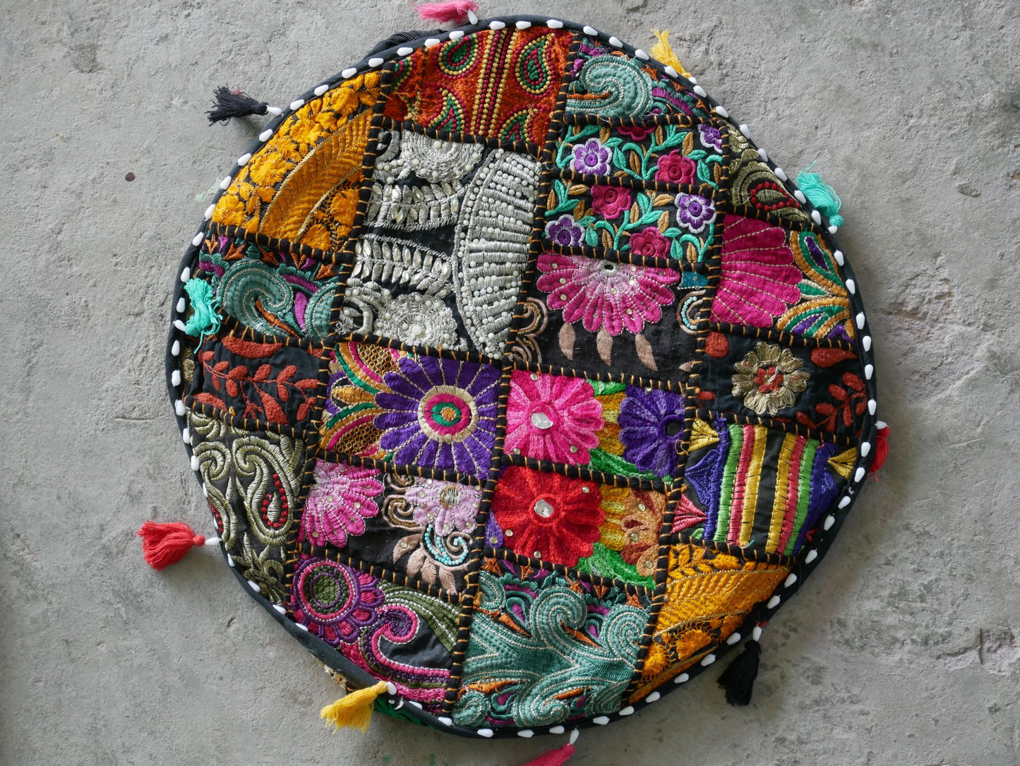 Floor pouf - Indian floor seating | Hippie style floor seating pillow - bean bag - The Shanti Home