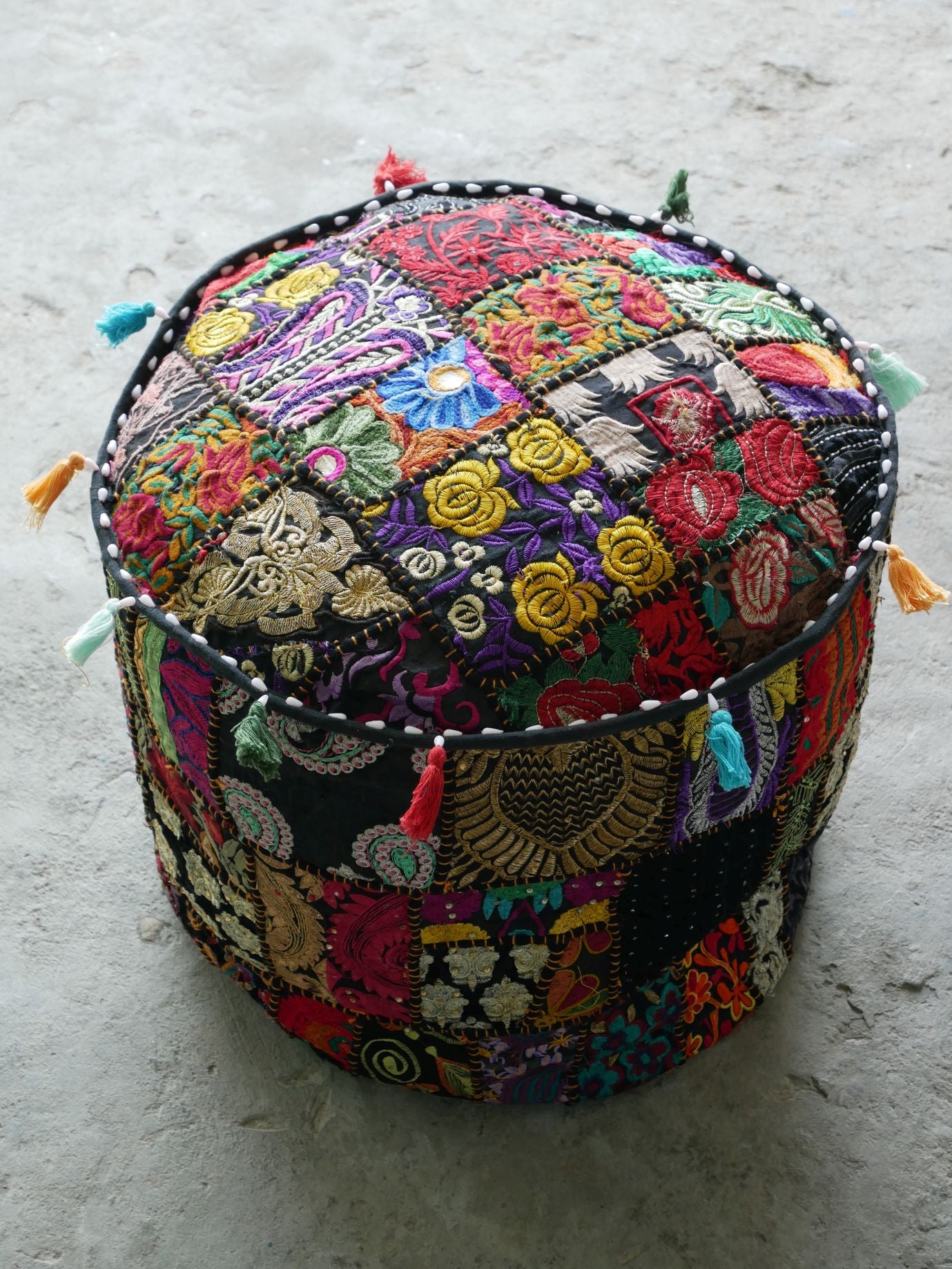 Floor pouf - Indian floor seating | Hippie style floor seating pillow - bean bag - The Shanti Home