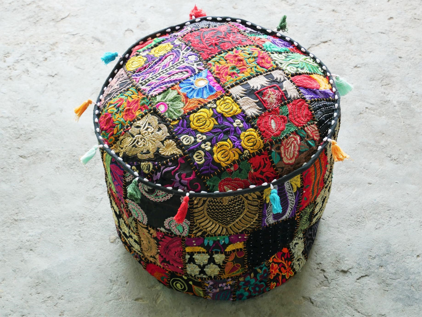 Floor pouf - Indian floor seating | Hippie style floor seating pillow - bean bag - The Shanti Home