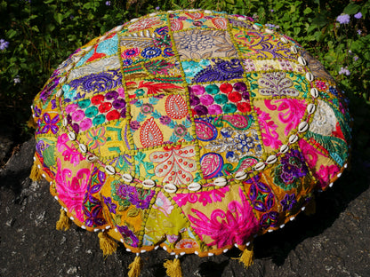 Masala floor pillow - Meditation cushion cover - Indian floor seating - patchwork floor cushion cover