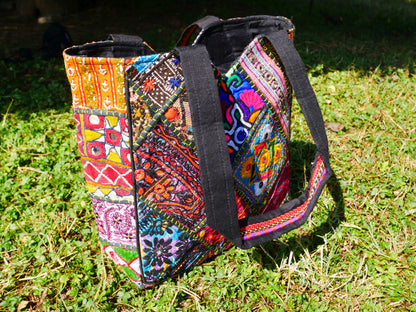 Boho bag - colorful  hippie bag | handmade bohemian shoulder bag | Festival hobo bag - The Shanti Home