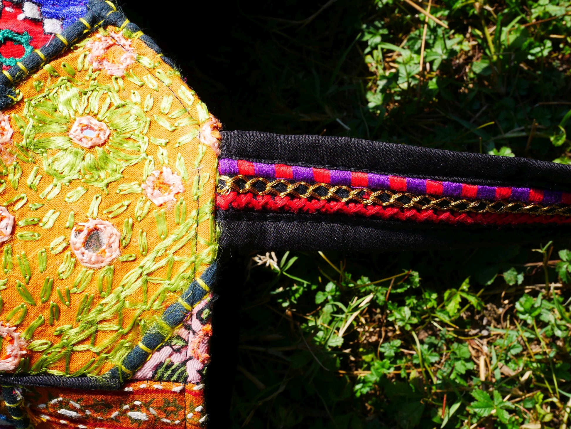 Boho bag - colorful  hippie bag | handmade bohemian shoulder bag | Festival hobo bag - The Shanti Home