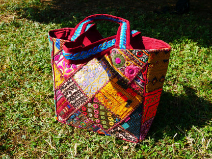 Boho bag - colorful  hippie bag | handmade bohemian shoulder bag | Festival hobo bag