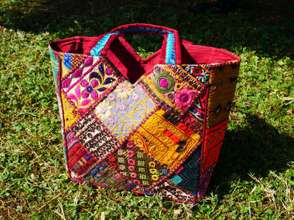 Boho bag - colorful  hippie bag | handmade bohemian shoulder bag | Festival hobo bag