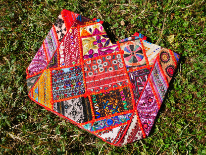 Boho bag - colorful  hippie bag | handmade bohemian shoulder bag | Festival hobo bag