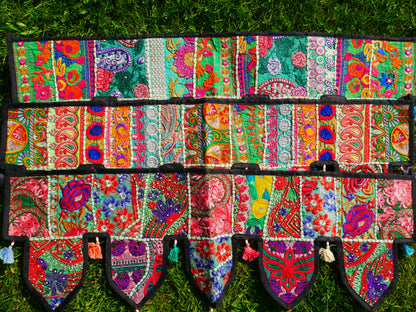 Colorful Toran - saree patchwork door hanging | Indian valance - wall decor