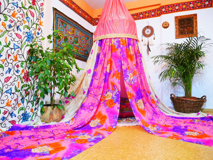 Boho canopy - Saree tent - bed canopy  | hippie decor - Shanti baldachin