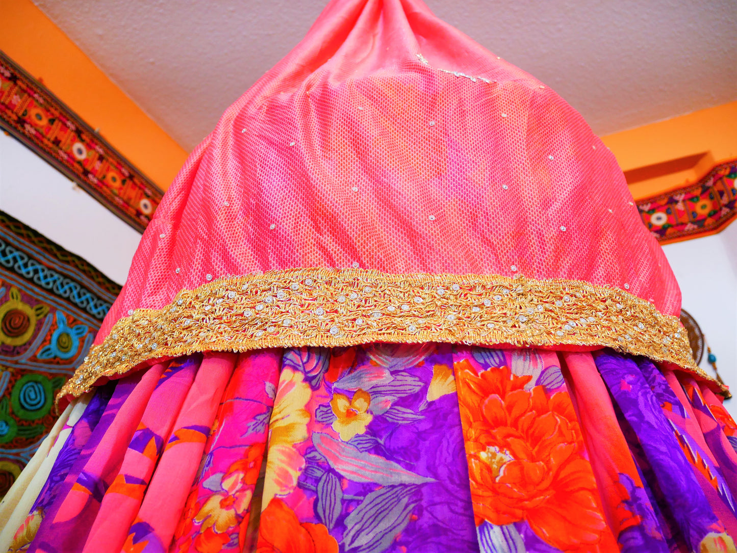 Boho canopy - Saree tent - bed canopy  | hippie decor - Shanti baldachin