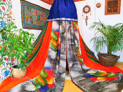 Boho canopy - Saree tent - Indian bed canopy  | hippie decor - Shanti baldachin