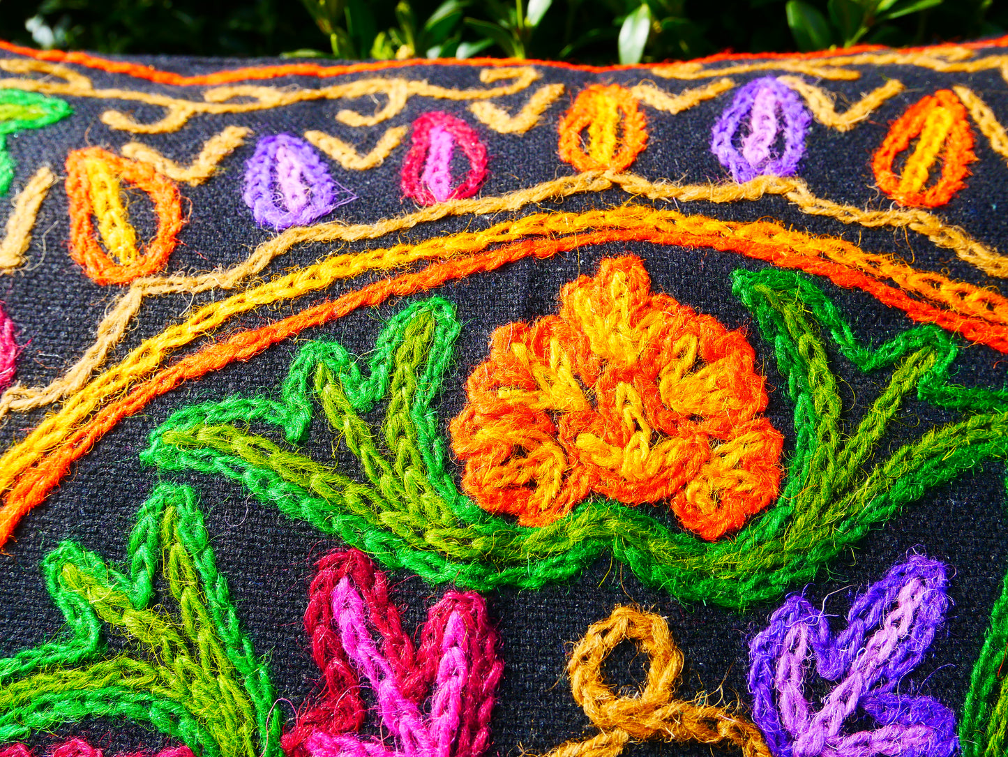Set of 2 Kashmiri Crewel Pillow Covers: Hand embroidered unique Duo for Your Cozy Retreat