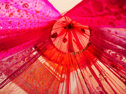Saree tent - princess canopy - boho bed canopy  | bohemian wedding backdrop - Hippie decor - floor seating area | meditation room - Shanti baldachin