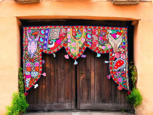 Indian door hanging - Toran - Colorful wall tapestry for bohemian wall decor and hippie homes