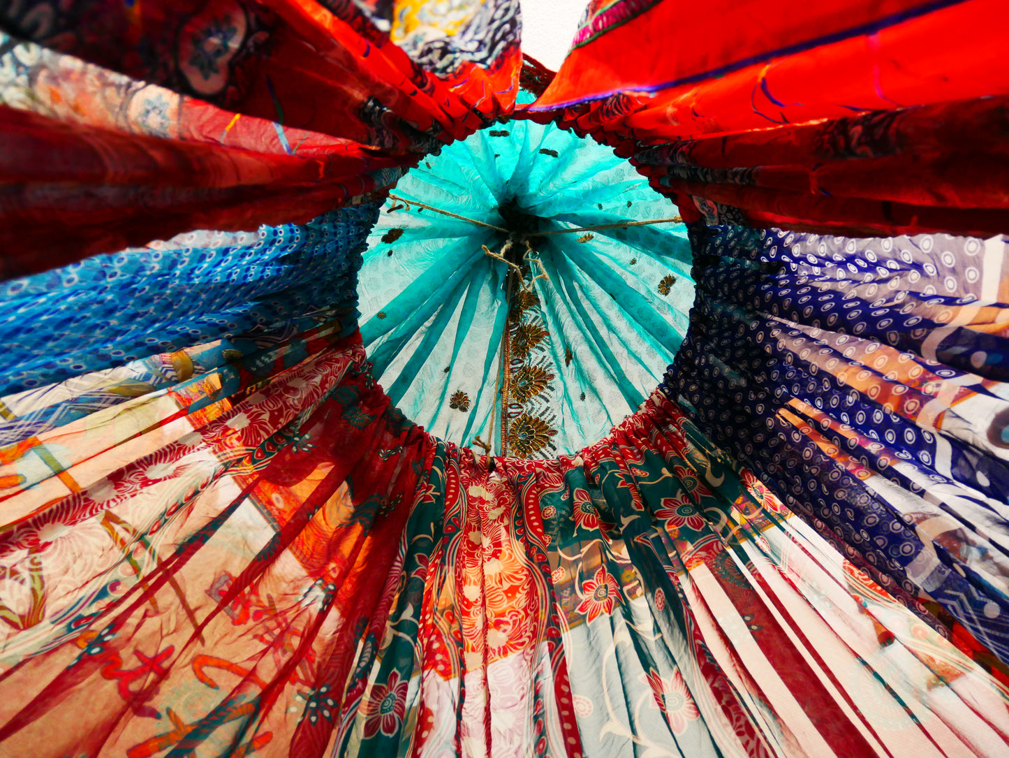 Saree canopy - indoor tent - bed canopy | bohemian wedding backdrop | Indian Hippie decor - floor seating area | meditation room - glamping