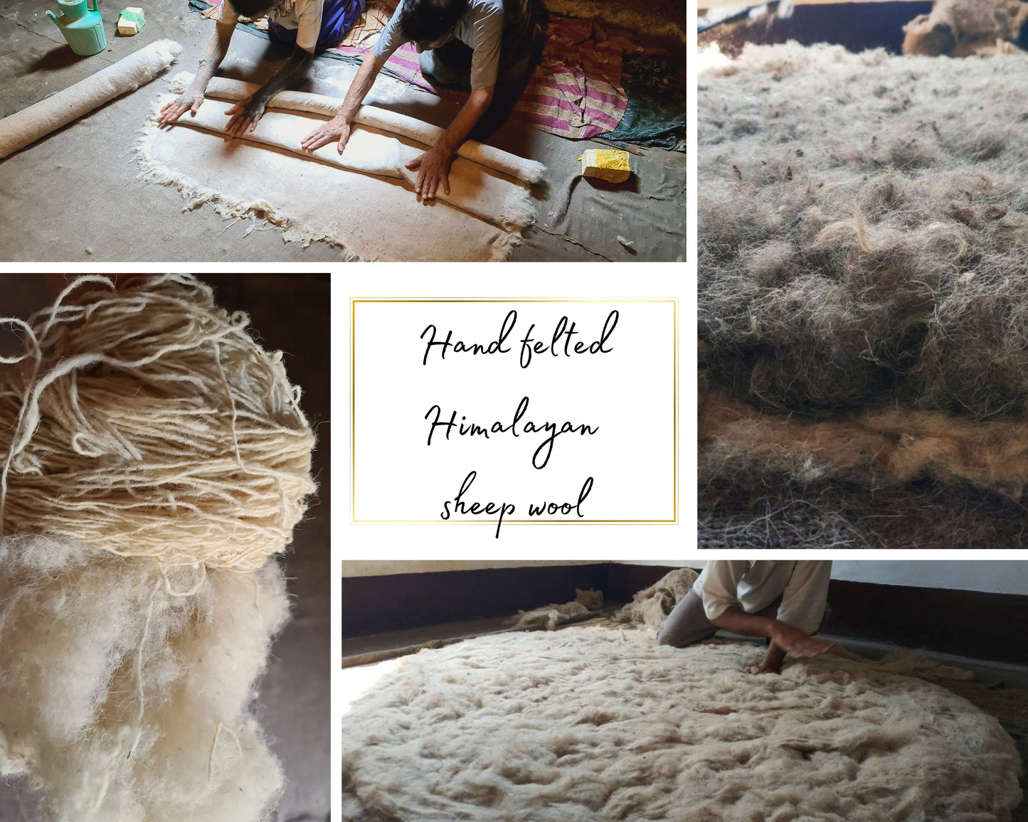 Himalayan Hues: Handmade Namda Wool Rug 6x9ft – Tradition and Warmth Infused with Kashmiri Charm!