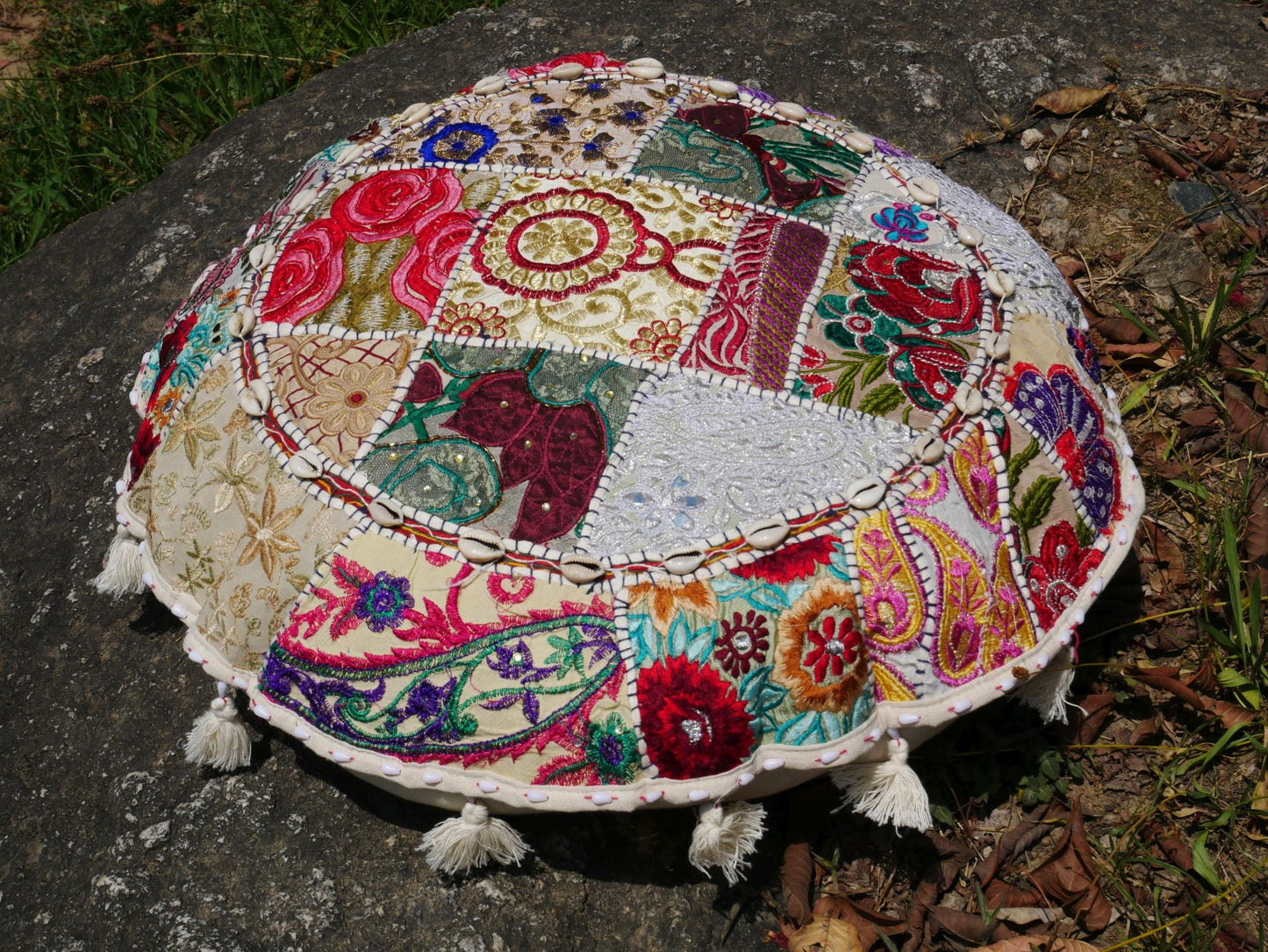 Round floor pillow - floor cushion cover - meditation cushion