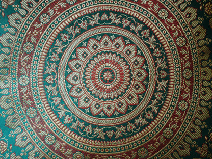 Mandala-Wurfkissenbezug - Kissen im indischen Brokat-Boho-Stil