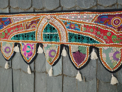 Indian Toran - door hanging | Boho window valance - hippie boho curtain  | handmade door curtain Bohemian wall decor - colorful home decor