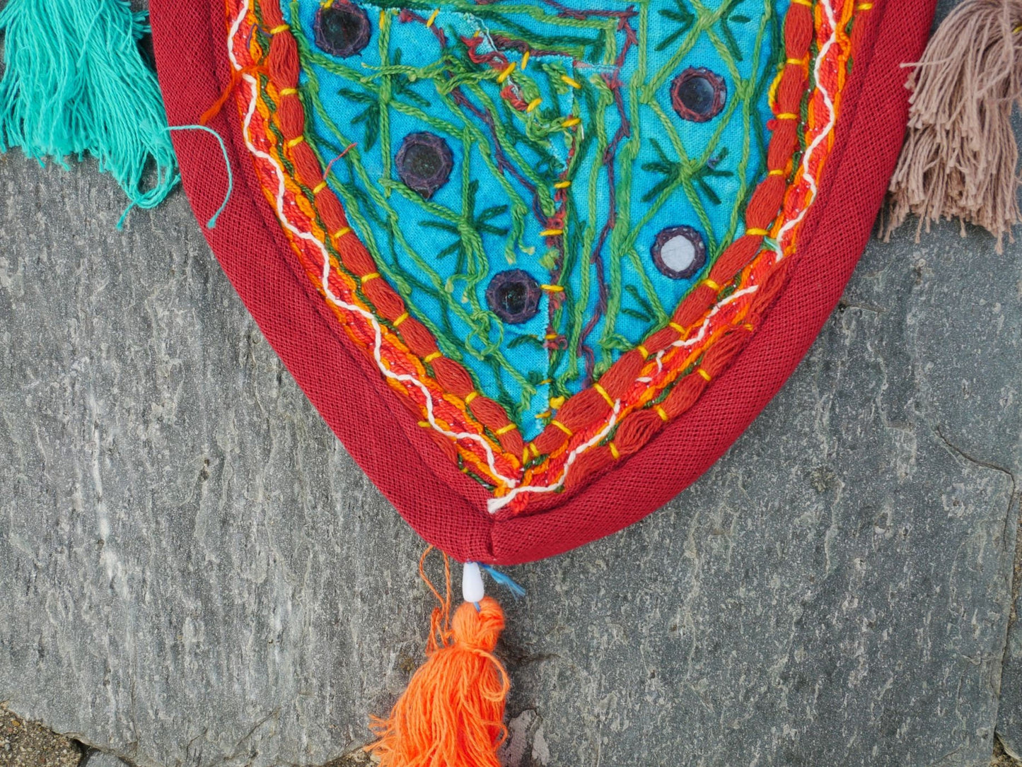 Colorful Toran - Indian door hanging - Boho window valance multicolor