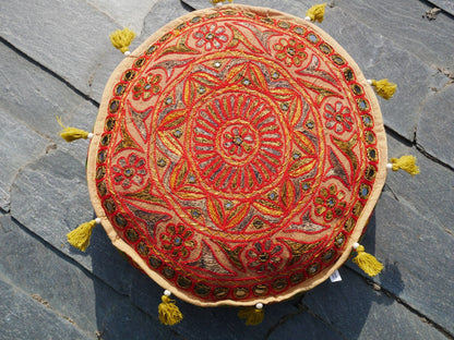 Round floor cushion - meditation cushion - Indian floor seating and hippie decor COVER ONLY