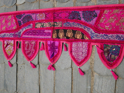 Indian Toran - colorful door hanging | boho wall decor - window valance
