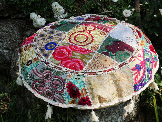 Round floor pillow - floor cushion cover - meditation cushion