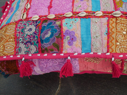 Bodenkissenbezug "Boho Princess" Indische Bodensitzgruppe - Patchwork-Bodenhocker