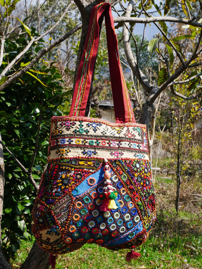 Boho bag - vintage Banjara embroidery | Hippie hobo bag - festival bag - market bag | ethnic tribal tote - shoulder bag | OOAK