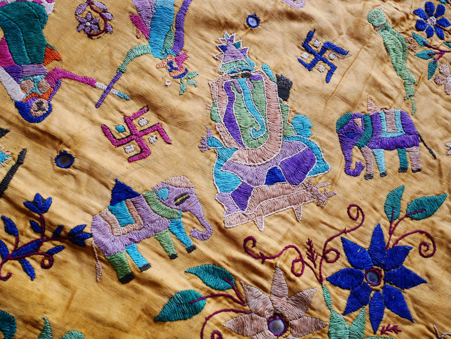 Authentic Indian wedding decor - vintage Banjara ceiling / wallhanging | bed throw - yoga studio decor