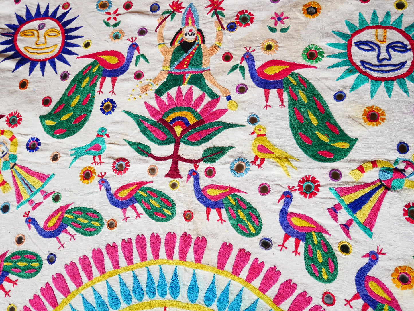 Boho Wandteppich, authentische indische Hochzeitsdekoration für böhmische Schlafzimmerdekoration | Vintage Banjara-Stickerei-Deckenwandbehang | Bettüberwurf