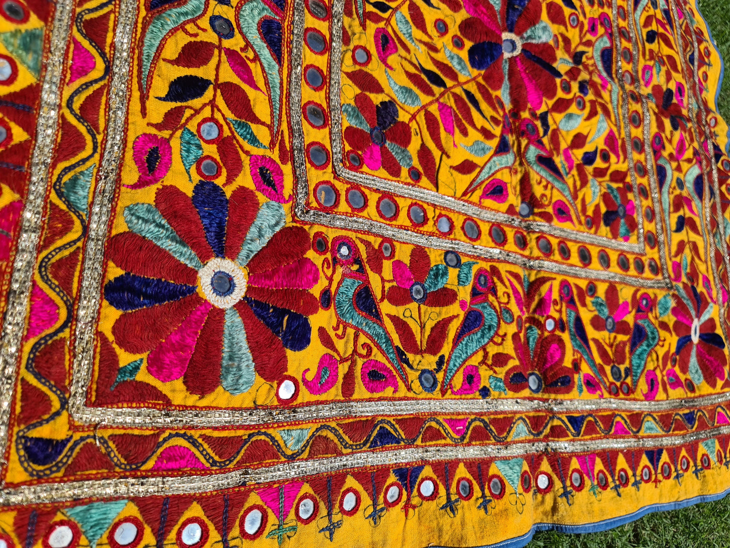 Boho wall hanging - Vintage tribal tapestry - Banjara embroidery | bohemian wall decor - ethnic wall art - hippie decor - Original textiles